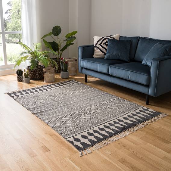 Stripes BaumwollstoffSchwarzWeiß Indiana Teppich Teppich Indiana Stripes BaumwollstoffSchwarzWeiß Teppich UzMSVpq