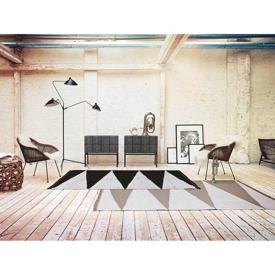 Smart X Teppich Cm TrianglehandgewebtGrauCreme130 190 Pv8wyONn0m