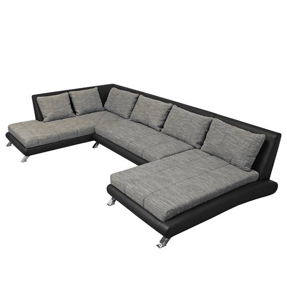 Wohnlandschaft Bobbio Strukturstoff Grau | home24
