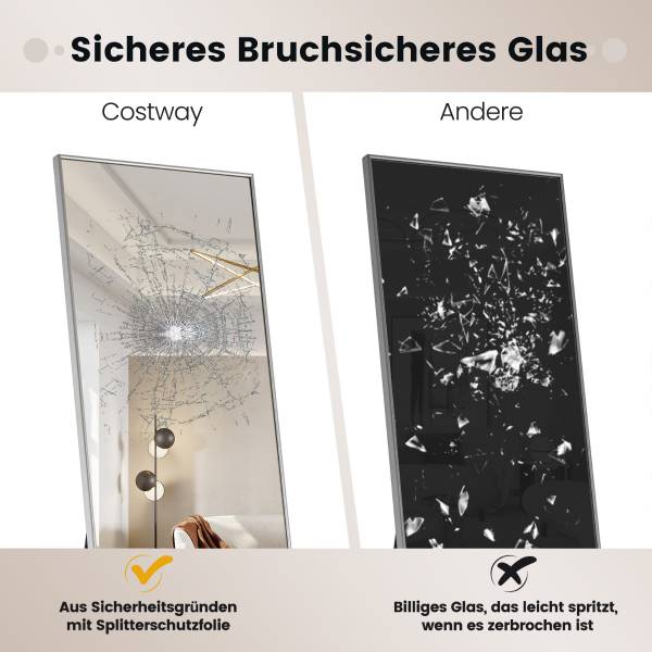 Spiegel 31984657 Silber - Glas - 1 x 1 x 1 cm