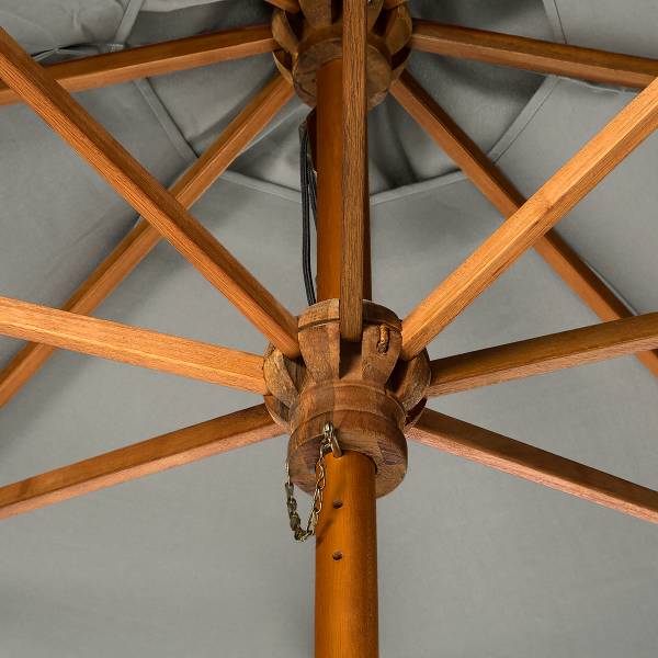 Parasol Sombrilla Gris - Gris - Diamètre : 270 cm