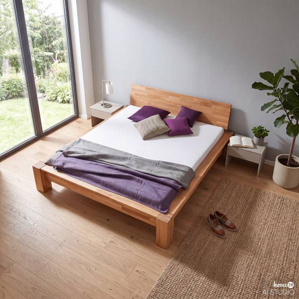 Massivholzbett LeeWOOD Kernbuche - 180 x 200cm