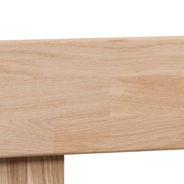 Massivholzbett AresWOOD Eiche Weißöl - 140 x 200cm - Mit Kopfteil
