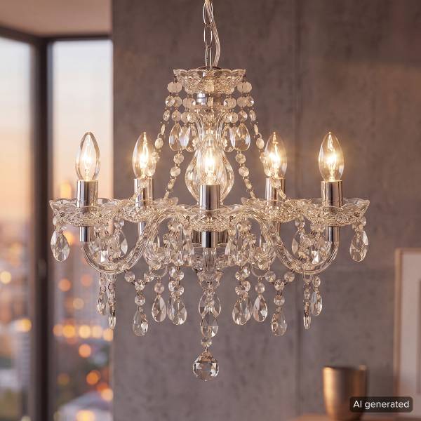 Lampada a sospensione Marie I Materiale plastico / Metallo - 5 punti luce