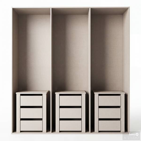 Schubladeneinsatz SKØP 45 cm Beige - Holzwerkstoff - 45 x 64 x 51 cm