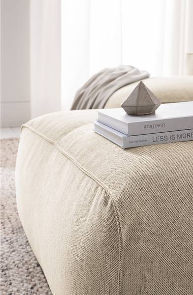 Polsterhocker HUDSON Webstoff Saia: Beige