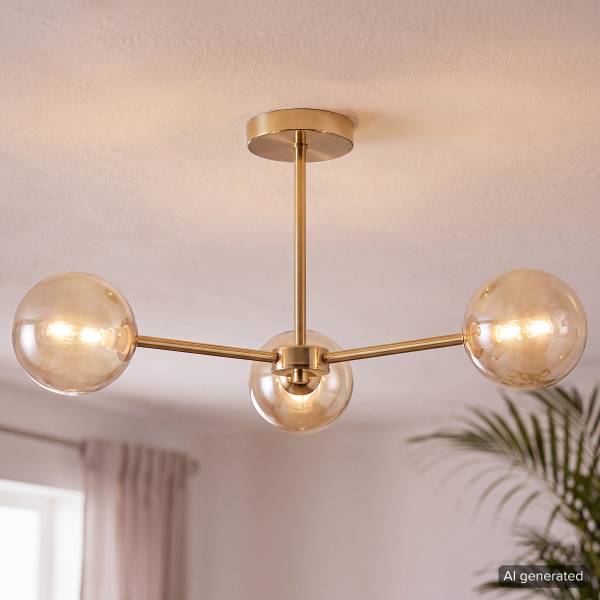 Deckenleuchte KJUL 3-flammig Gold