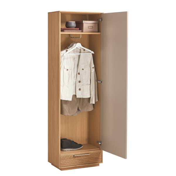 Garderobenset Loveno III (3-teilig) Echtholzfurnier - Taupe