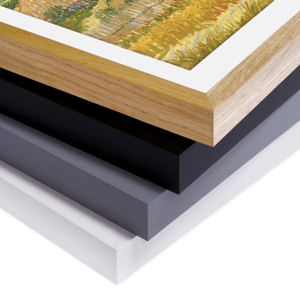 Impression d’art la récolte II Partiellement en pin massif - Blanc - 40 x 30 cm