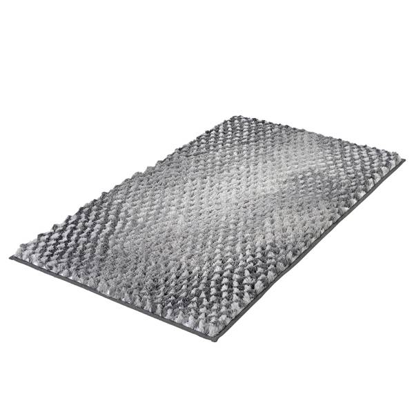 Badmat Cory polyester - grijs - 100 x 60 cm