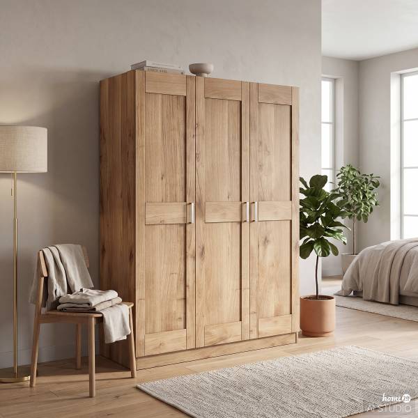 Drehtürenschrank Woodston Wildeiche / Wildeiche Dekor - Ohne Spiegeltür/-en