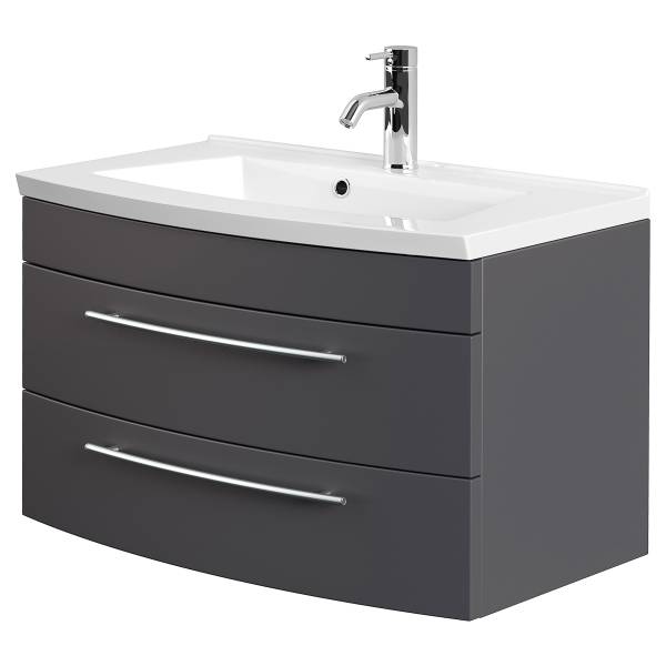 Meuble vasque Luna Anthracite - Largeur : 82 cm