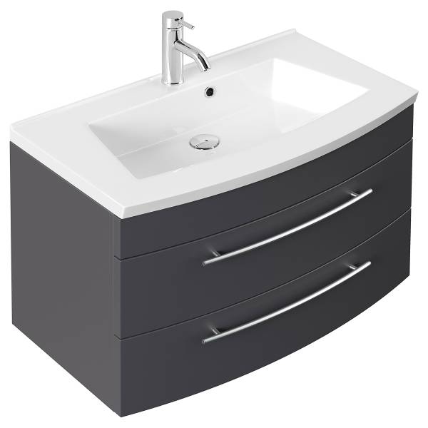 Meuble vasque Luna Anthracite - Largeur : 82 cm