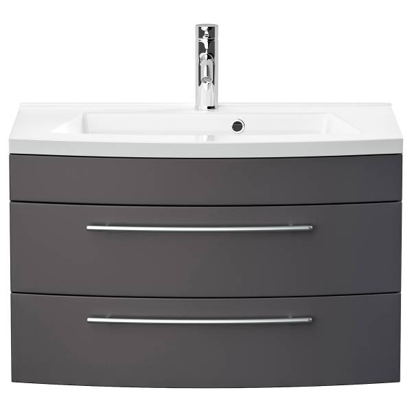 Meuble vasque Luna Anthracite - Largeur : 82 cm