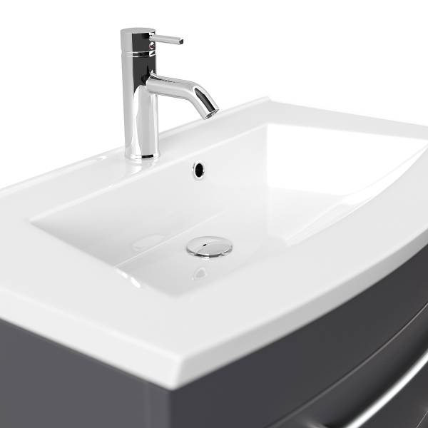 Meuble vasque Luna Anthracite - Largeur : 82 cm