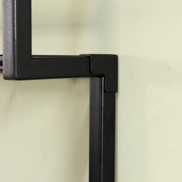 Wandgarderobe Rizzoli XS Eiche massiv / Metall - Eiche / Schwarz