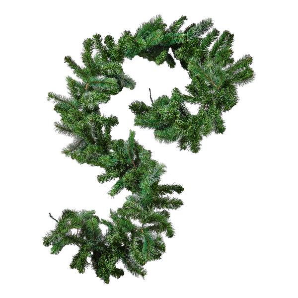 Guirlande de sapin FLORISTA PVC / Métal / Papier - Vert foncé