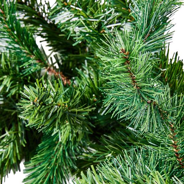 Guirlande de sapin FLORISTA PVC / Métal / Papier - Vert foncé