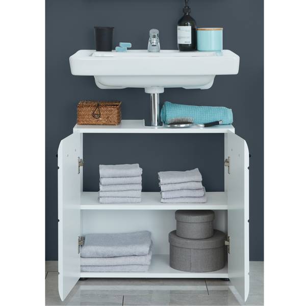 Badezimmerset Skin 2-teilig Hochglanz Weiß