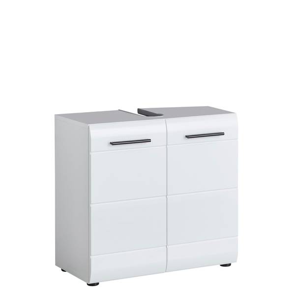 Badezimmerset Skin 2-teilig Hochglanz Weiß