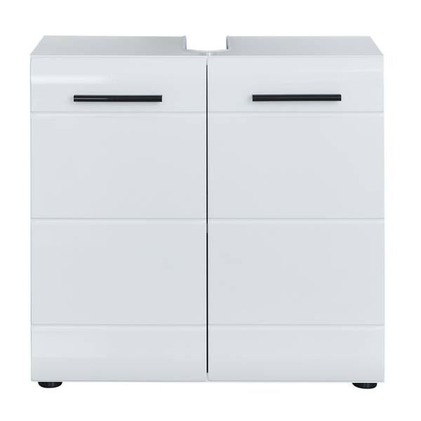 Badezimmerset Skin 2-teilig Hochglanz Weiß