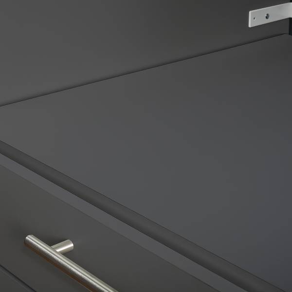 Wasmachinekast-set Laundreezy B antracietkleurig - 185 x 200 cm