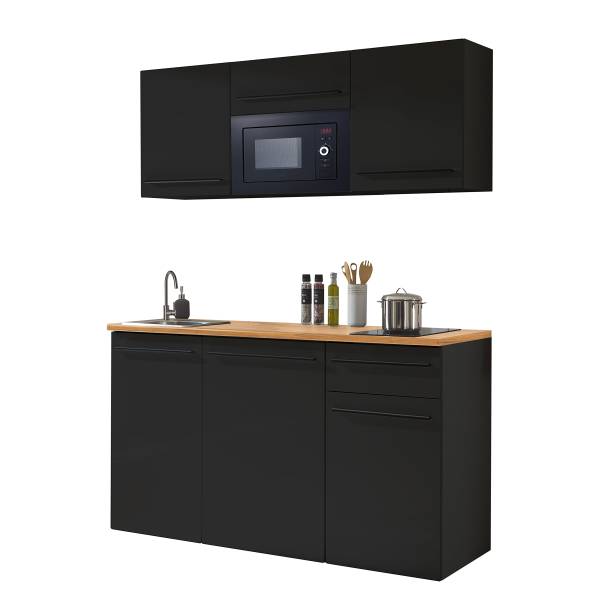 Cuisine Pattburg Noir mat - Sans électroménager
