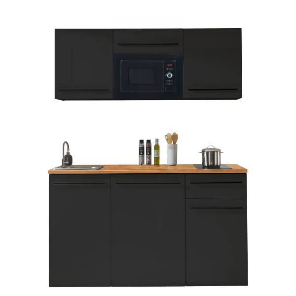 Cuisine Pattburg Noir mat - Sans électroménager