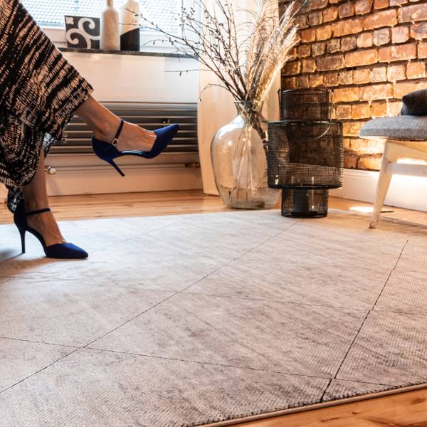 Tapis Eden of Obsession 201 Viscose / Polyacrylique - 140 x 150 cm - Gris - 140 x 200 cm