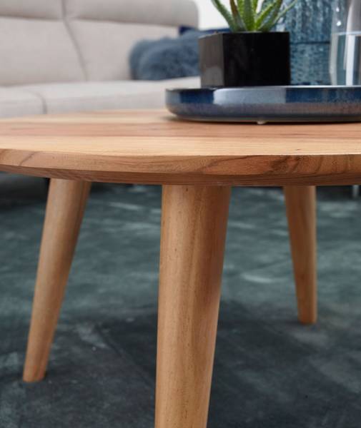 Tavolino da salotto Offenbach Legno massello di acacia - Marrone chiaro