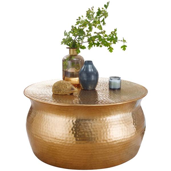 Couchtisch Hainburg Aluminium - Gold - Gold - 60 x 31 cm