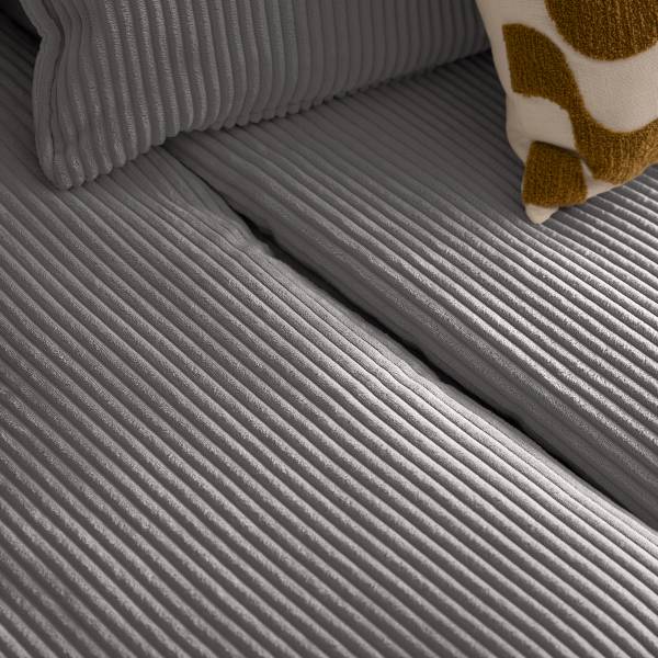 3-Sitzer Sofa BUCKSTON Cordstoff Zuri: Grau