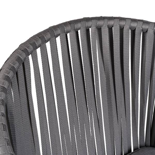 Gartenstuhl NOXI 2er-Set Stahl / Polyester - Hellgrau