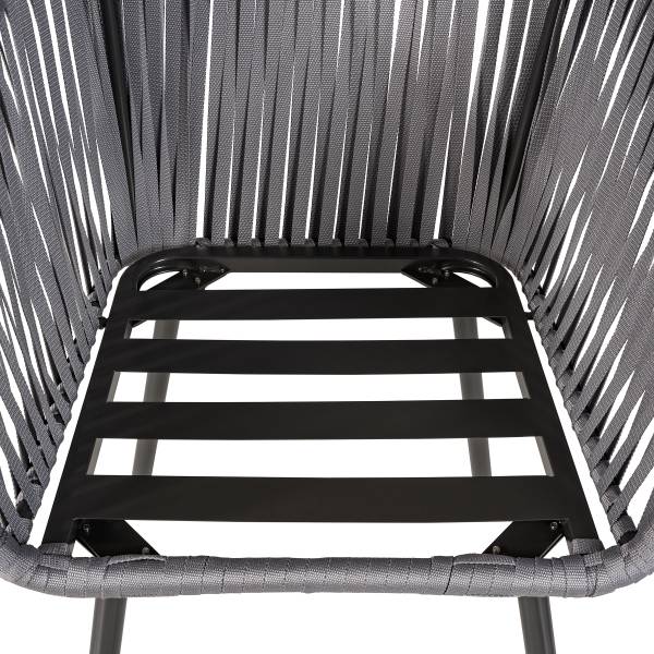 Gartenstuhl NOXI 2er-Set Stahl / Polyester - Hellgrau