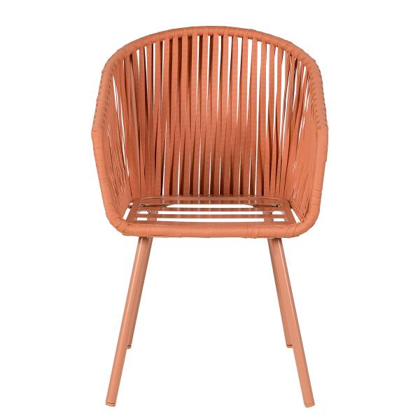 Gartenstuhl NOXI 2er-Set Stahl / Polyester - Flamingorosa