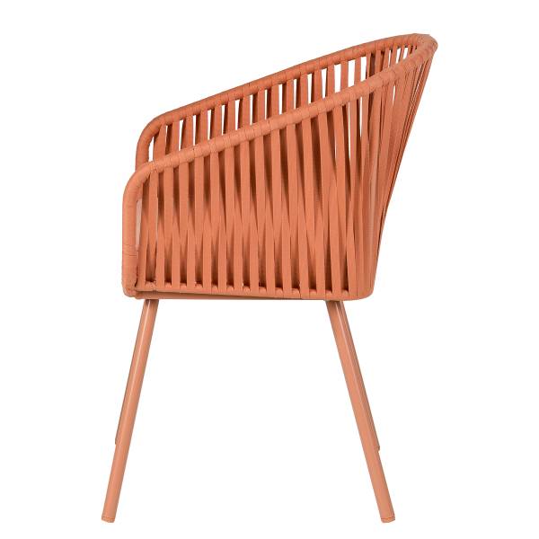 Gartenstuhl NOXI 2er-Set Stahl / Polyester - Flamingorosa