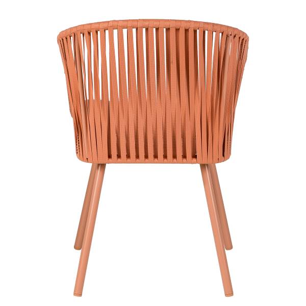 Gartenstuhl NOXI 2er-Set Stahl / Polyester - Flamingorosa