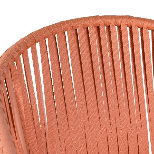 Gartenstuhl NOXI 2er-Set Stahl / Polyester - Flamingorosa