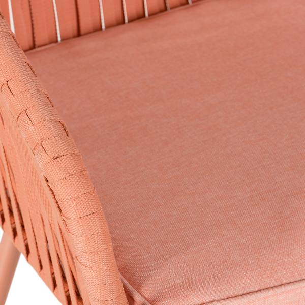 Gartenstuhl NOXI 2er-Set Stahl / Polyester - Flamingorosa
