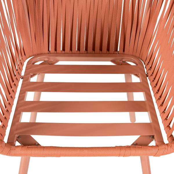 Gartenstuhl NOXI 2er-Set Stahl / Polyester - Flamingorosa