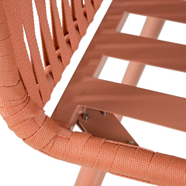 Gartenstuhl NOXI 2er-Set Stahl / Polyester - Flamingorosa