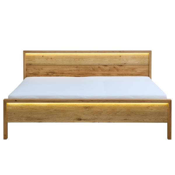 Letto con illuminazione Zabud rovere - 200 x 200cm