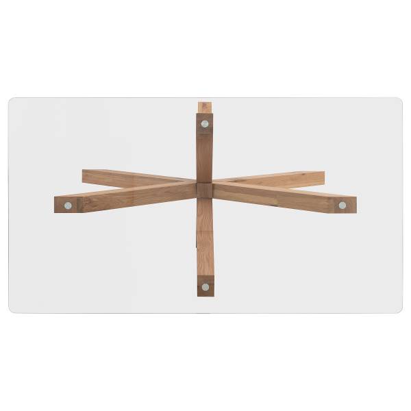 Table en bois DUODA rectangle Verre / Chêne massif - Chêne