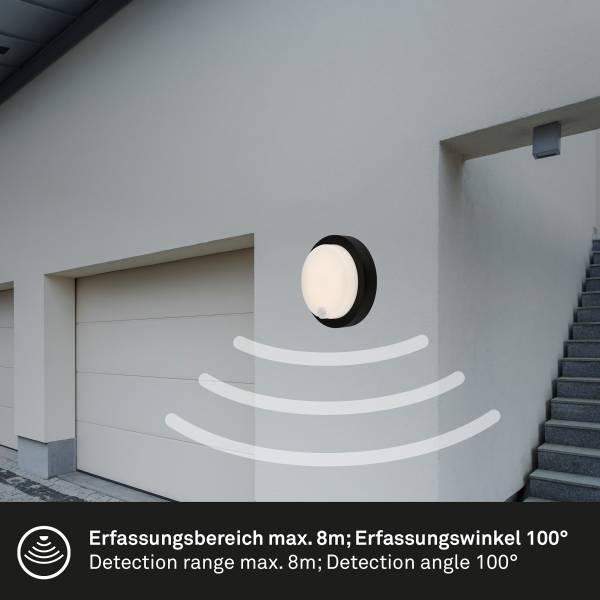 LED-Wandleuchte Presigo Polypropylen - 1-flammig - Schwarz