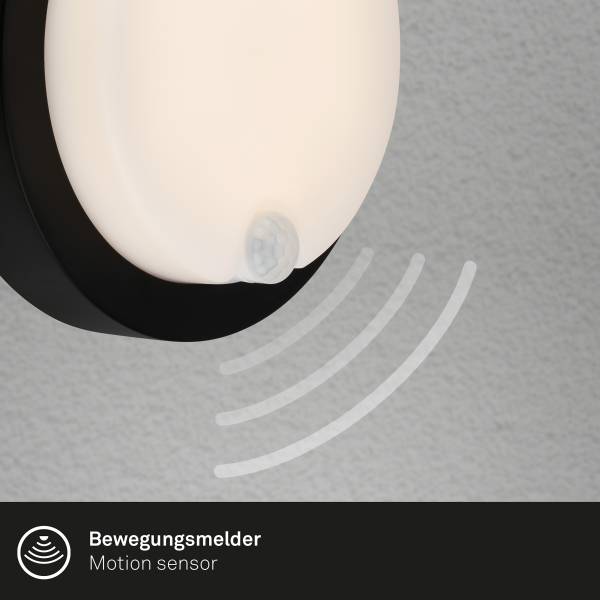 LED-Wandleuchte Presigo Polypropylen - 1-flammig - Schwarz