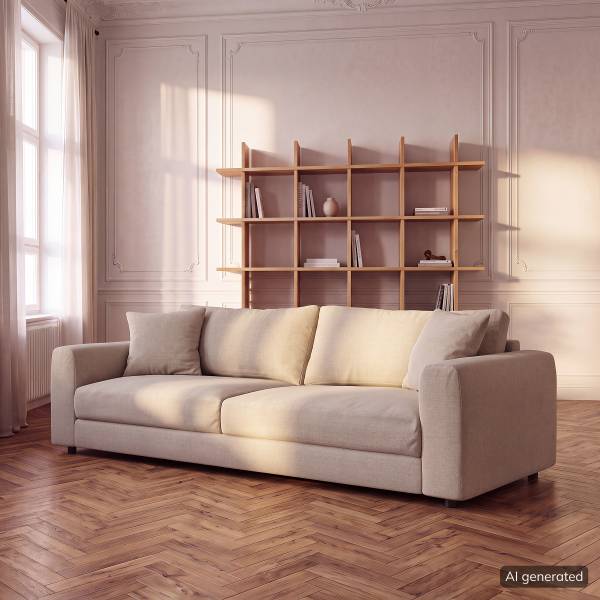 3-Sitzer Sofa LAYAA Webstoff Saia: Beige