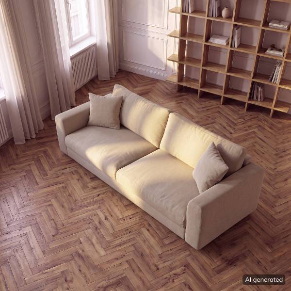 3-Sitzer Sofa LAYAA Webstoff Saia: Beige