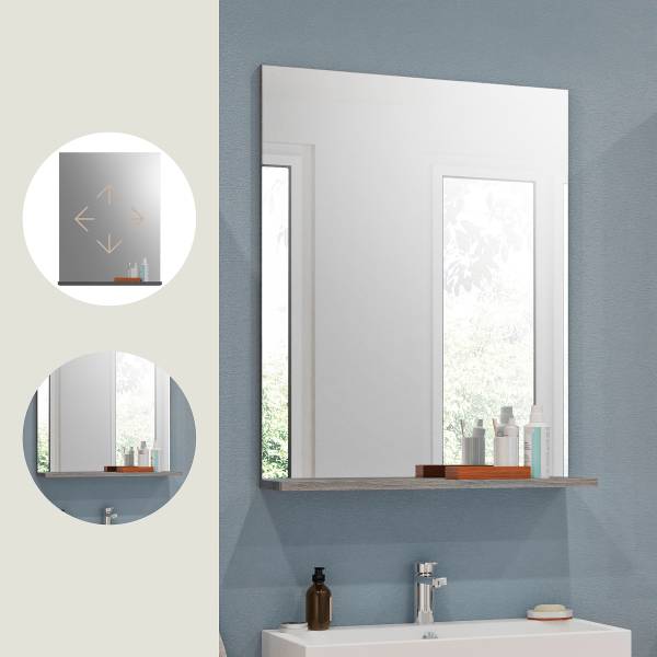 Specchio Scout Effetto argentato - Argento cenere