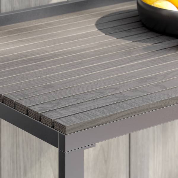 Tuinkeukentafel Portol aluminium/kunststof - zwart