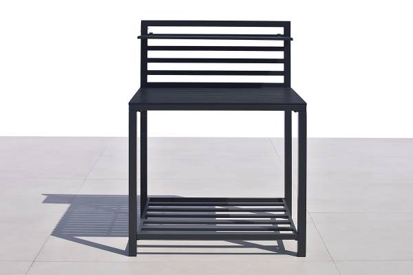 Tuinkeukentafel Portol aluminium/kunststof - zwart